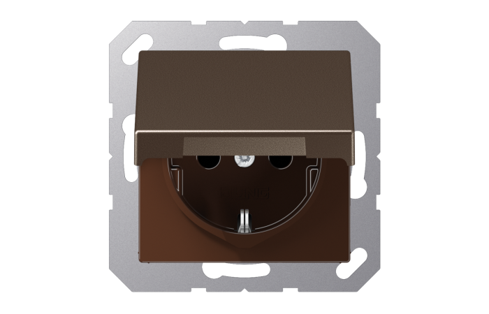JUNG A1520BF KL MO PISTIKUPESA KLAPIGA IP44 MOCCA