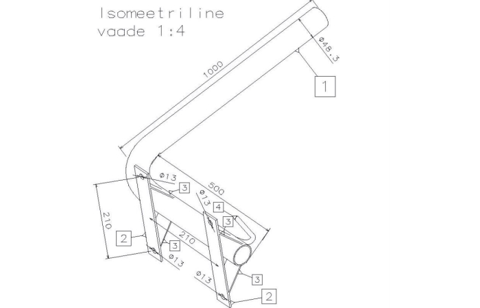 VVKB L-1000 1M 5 KRAADI KONSOOL BETOONPOSTILE