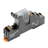 DRI RELEE+PUSH IN SOKKEL+KLAMBER 1CO 230 VAC 10 A LED D-SEERIA