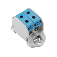 WPD 230 2X50/2X50 BL AL/CU SININE ÜLEMINEKUKLEMM 1 POOLUS 4 LÕPUPUNKTI