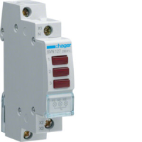 SVN127 LED-SIGNAALTULED  3X PUNANE 230V AC. 1 MOD