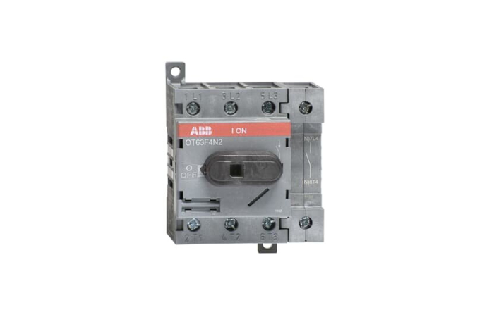 OT63F4N2 KOORMUSLÜLITI 4-POOLUST AC22 500V/63A AC23 500V/45A ABB