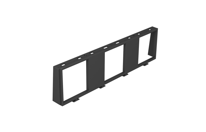 MT45V 3  PAIGALDUSRAAM 3X1 MODUL 45. PC/ABS. GRAFIITMUST. 9011