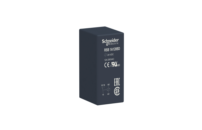 RSB1A120BD RELEE 24VDC+PESA 1 C/O 12A 24 VDC SCHNEIDER