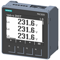 7KM3220-0BA01-1DA0 VÕRGUANALÜSAATOR ARVESTI PAC3220 LCD UKSELE 96X96 mm  Modbus TCP 690/400V 45-65Hz  X/1A  X/5A AC Us= 100 ... 250 V +-10 % AC/DC