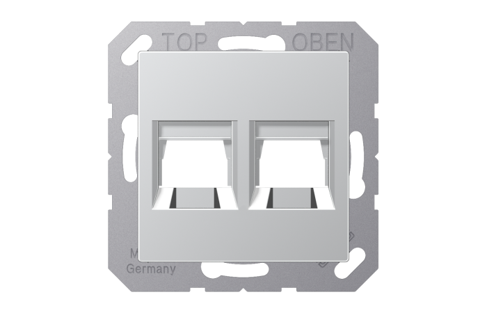 JUNG A 1569-2 WE AL 2XRJ45 PESA KATE ALUMIINIUM